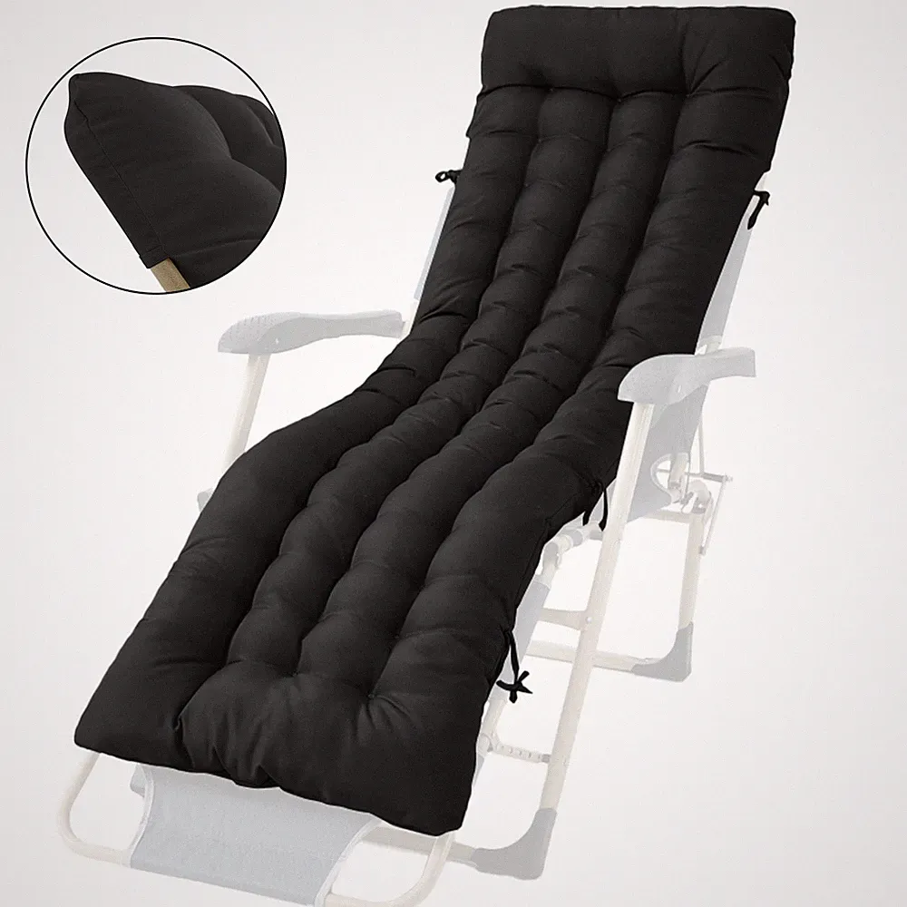 4" Thick Outdoor Chaise Lounge Chair Cushion Waterproof Oxford Pad Replacement