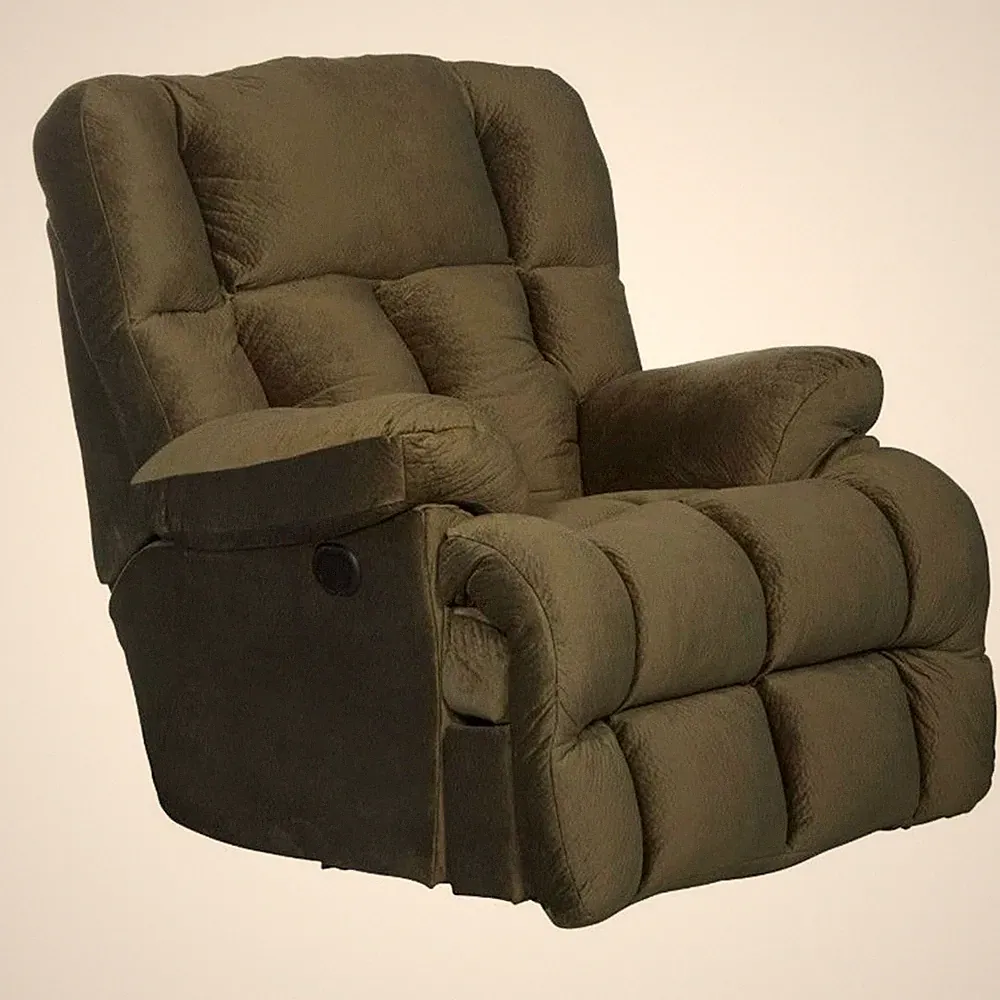 Catnapper Cloud 12 Power Lay Flat Chaise Recliner in Sage