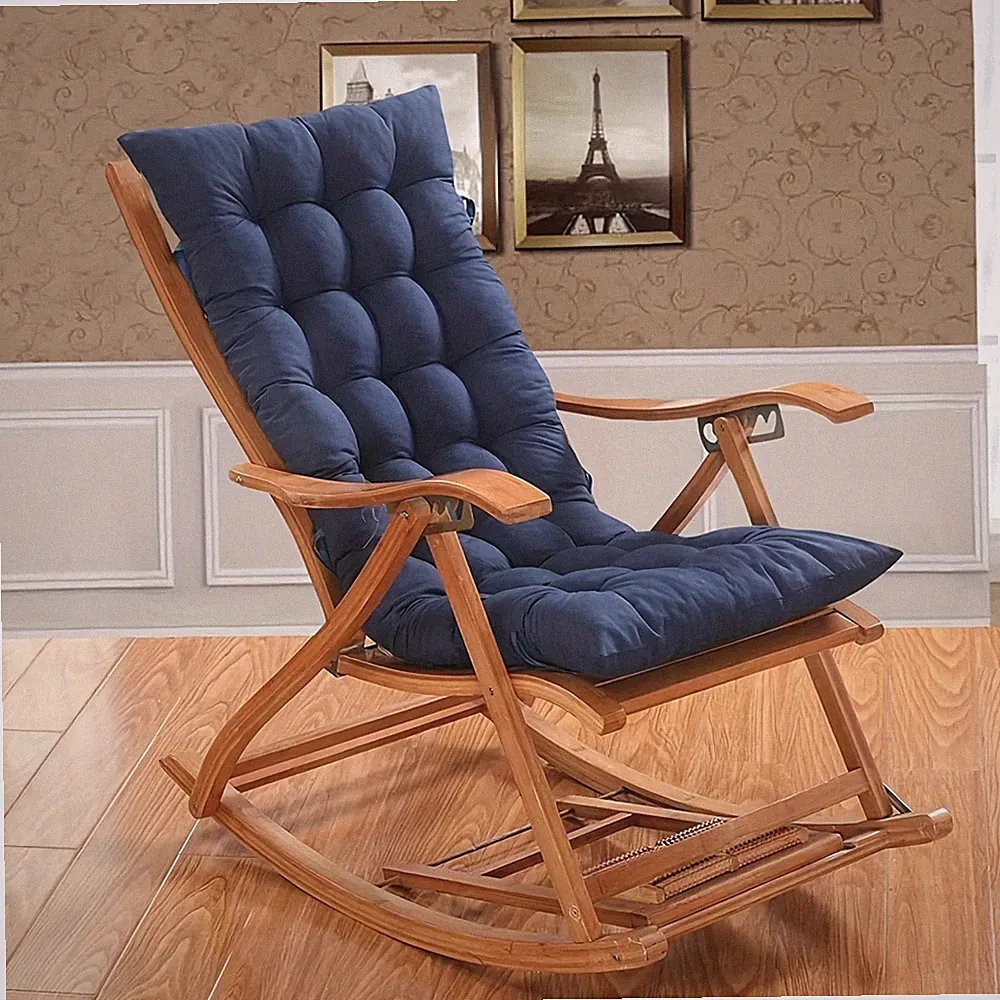 Chaise Lounge Cushion 47" Indoor Outdoor Rocking Chair Sofa Seat Cushion w/ Ties