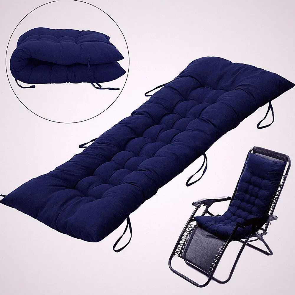 Chaise Lounge Cushion Seat Back Indoor Outdoor Rocking Chair Sofa Cushion w/ Tie