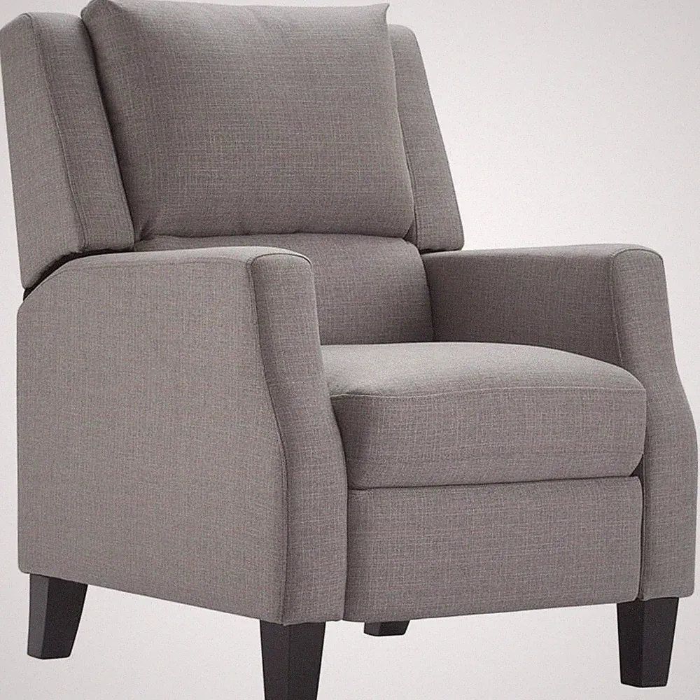 ClickDecor Bristol Push Back Recliner Chair Gray