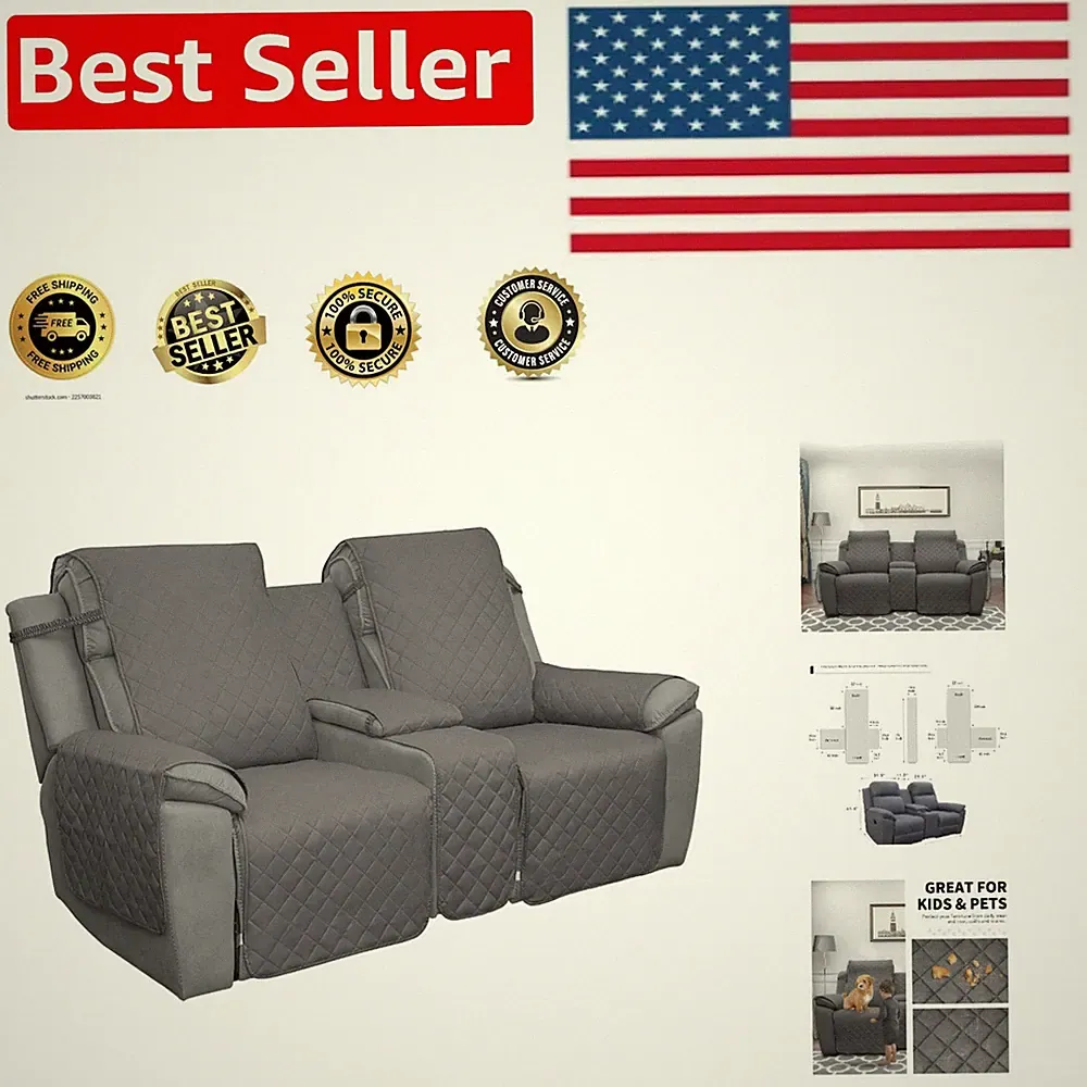 Elegant Split Sofa Cover with Console - Durable Protection for Pets & Kids