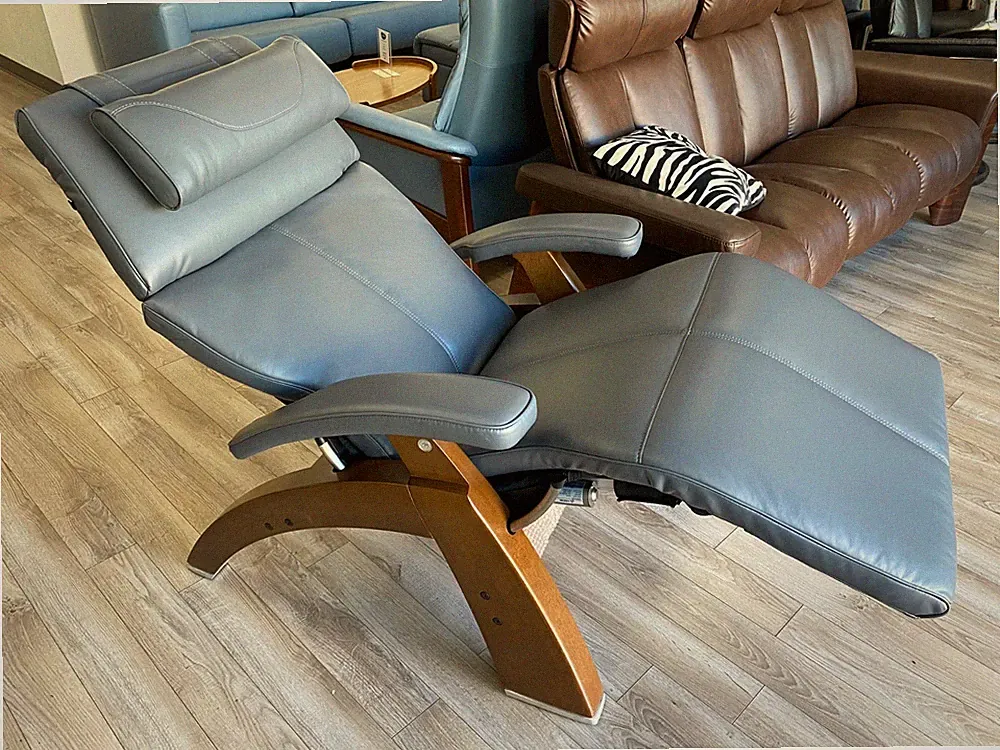 Gray Soft Ultra Leather PC-420 Human Touch Zero Gravity Perfect Chair Recliner