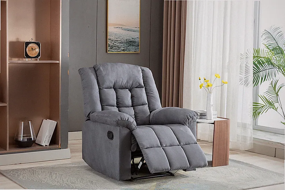 Modern Elderly Manual Standard Recliner Chair Recliner Ergonomic Sofa 31.5''Wide