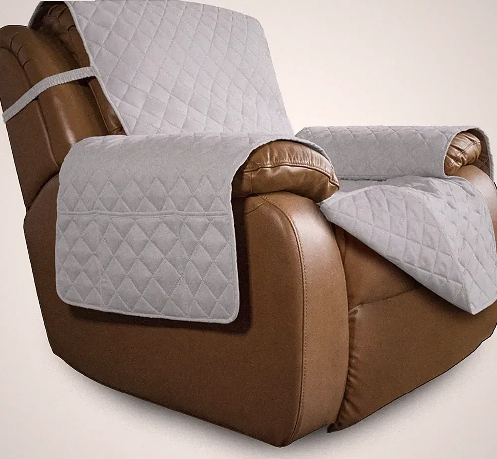 Oversized Recliner Chair Cover Large Recliner Light Gray/Light Gray