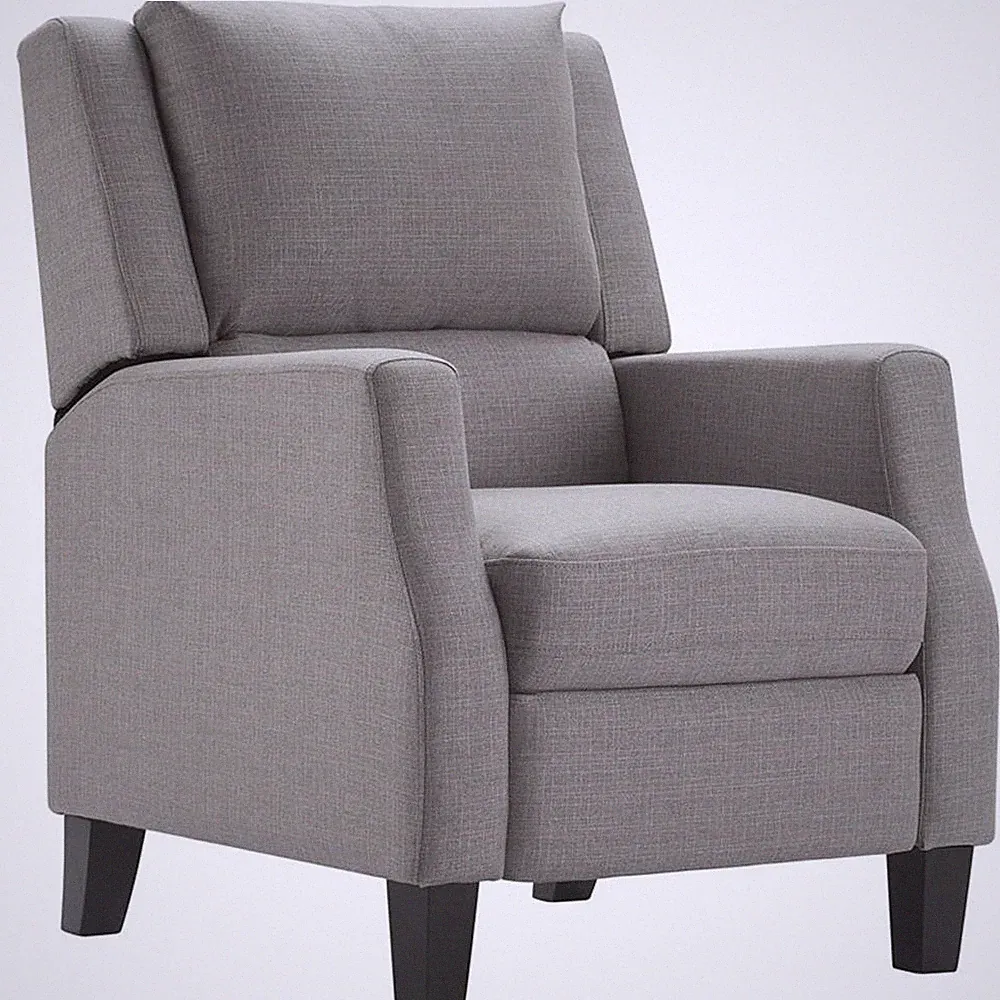 Pemberly Row Modern / Contemporary Push Back Recliner Chair Gray