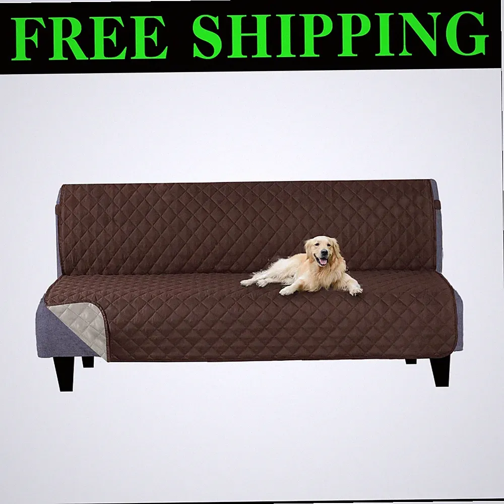 Reversible Sofa Slipcover - Water Resistant - Coffee/Beige