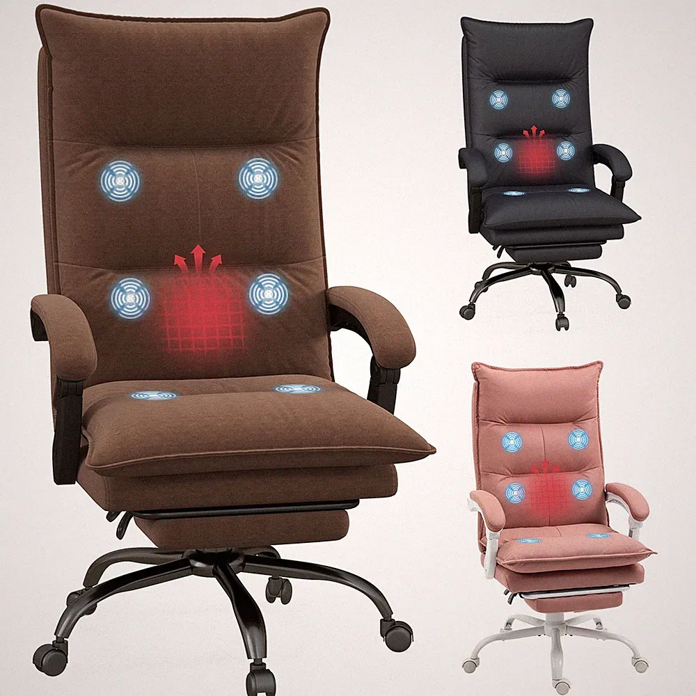 Vinsetto High Back Microfiber Office Chair with Massage, Heat, Footrest